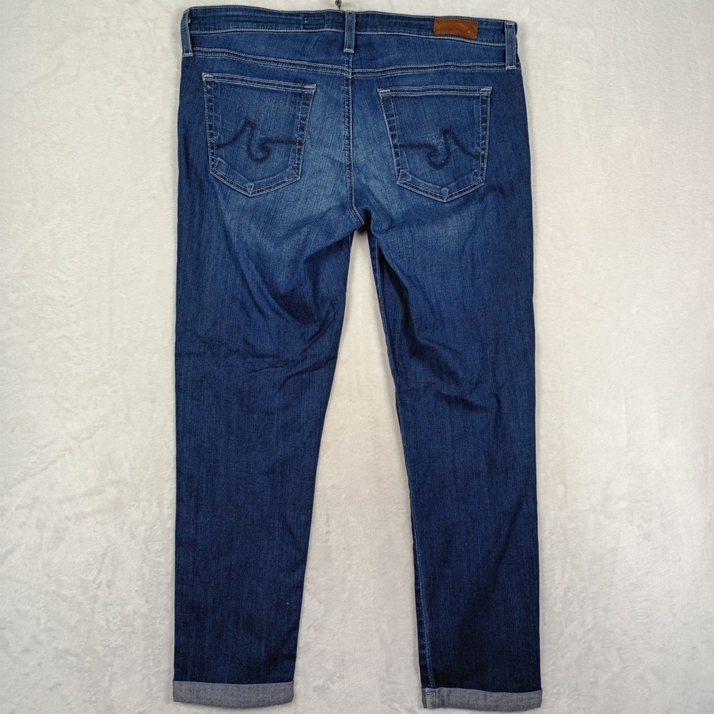 AG‎ Adriano Goldschmied Jeans Women 31R Blue Stilt Roll-Up Cigarette Denim Pants